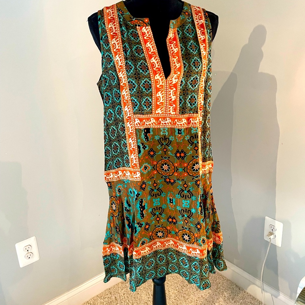 Anthropologie silk mini dress tunic size M 6/8